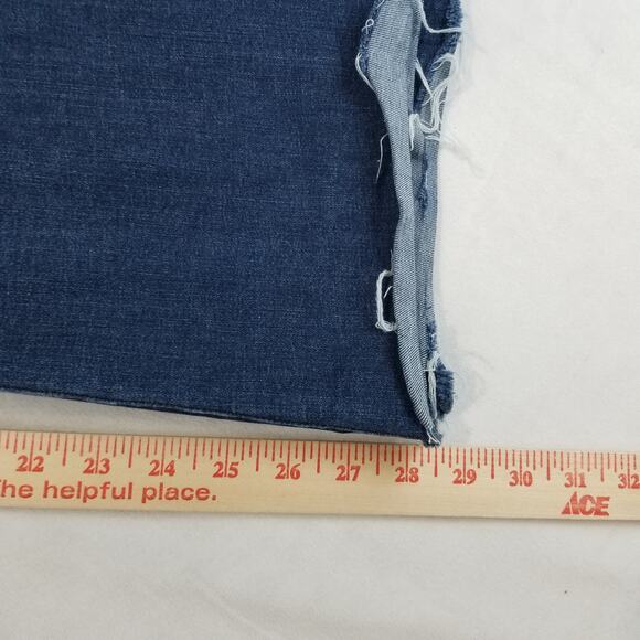 Spanx Shape Jeans Size XL Petite 20327Q Everywhere Flare Raw Hem Midnight Shade - Picture 9 of 10